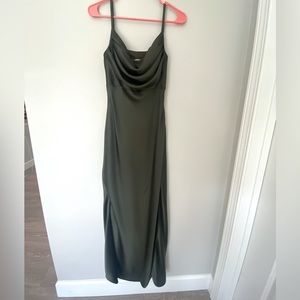 Olive green formal dress